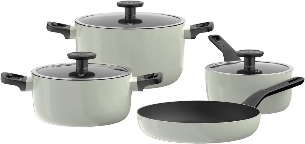 Ensemble de Cuisson Antiadhésif Leo BergHOFF 7 Pièces - Vert Sauge