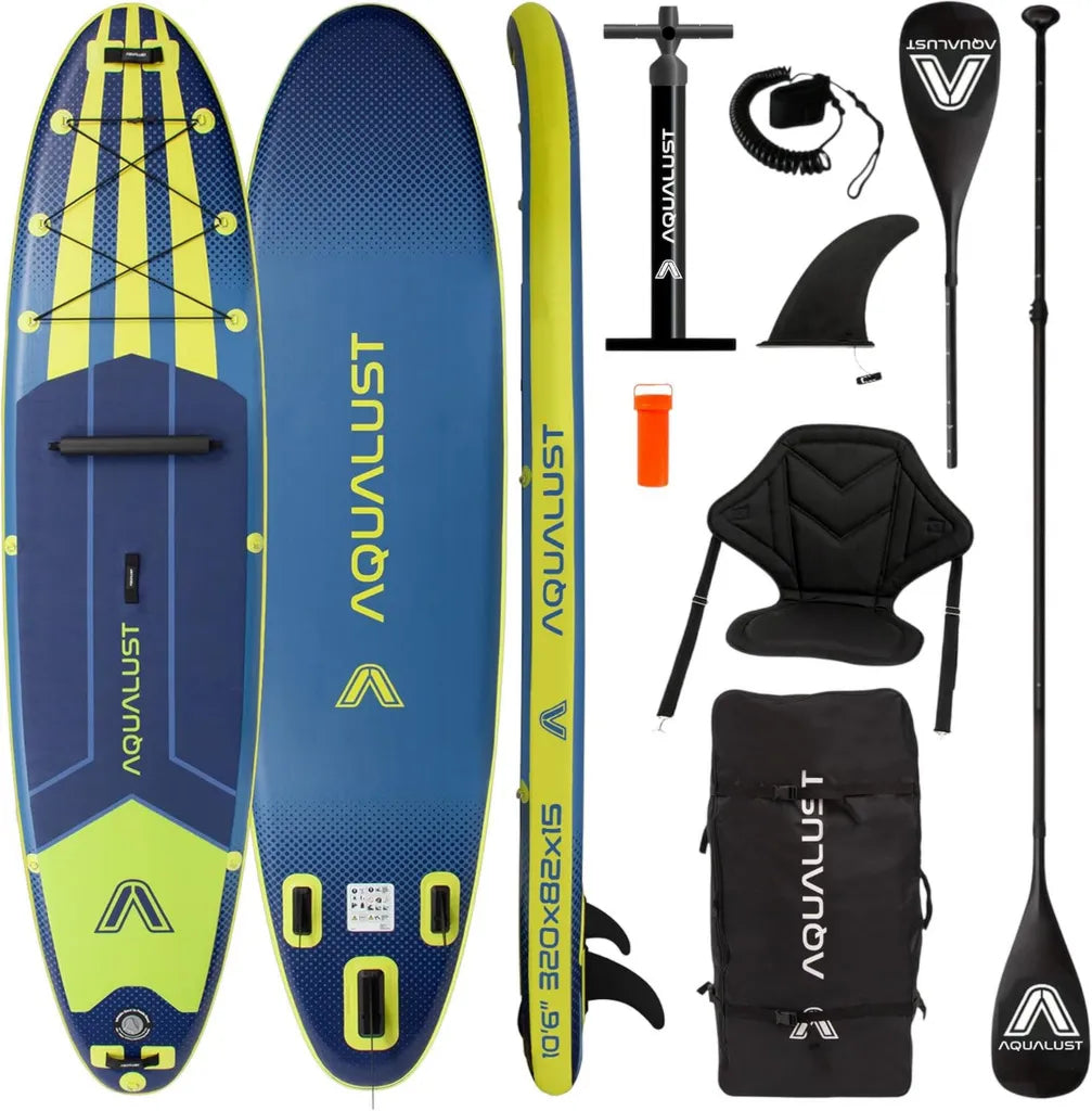 Planche de Paddle Gonflable 320 cm, 150 kg, 10.6' - Bleu