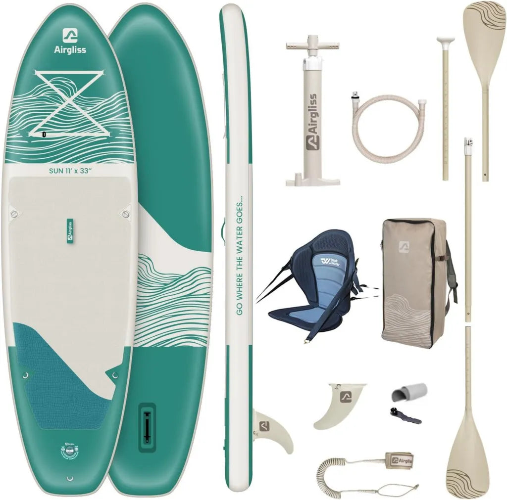 Set de Paddle-Kayak Gonflable Convertible Airgliss 11.0