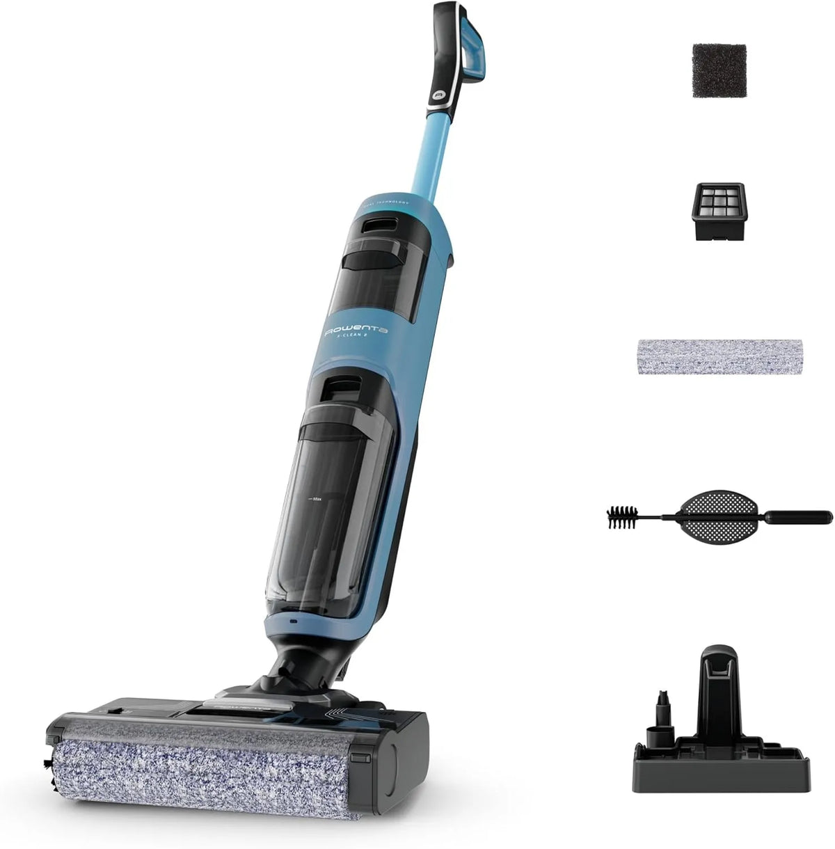 Rowenta X-Clean2 GZ2271E0 Aspirateur – ECO, sans fil, format léger, pour l'entretien automobile, bleu