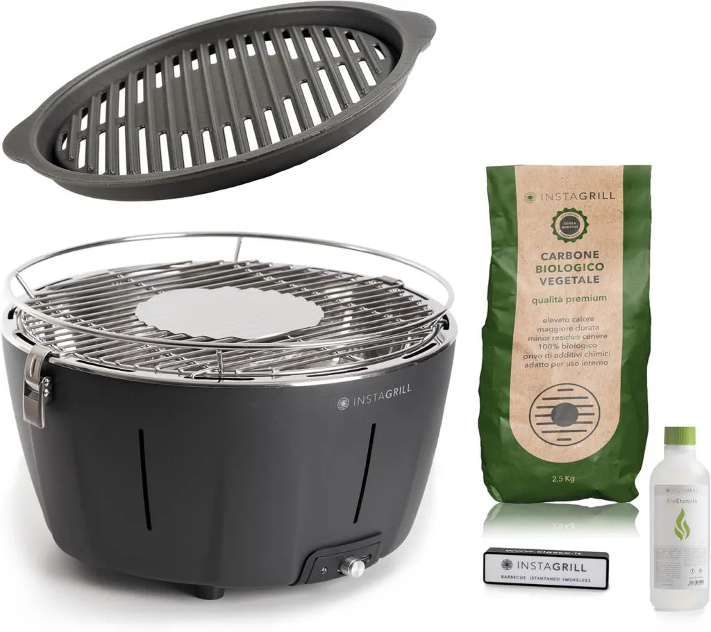 Grill Portable à Charbon avec Batterie Rechargeable pour Balcon