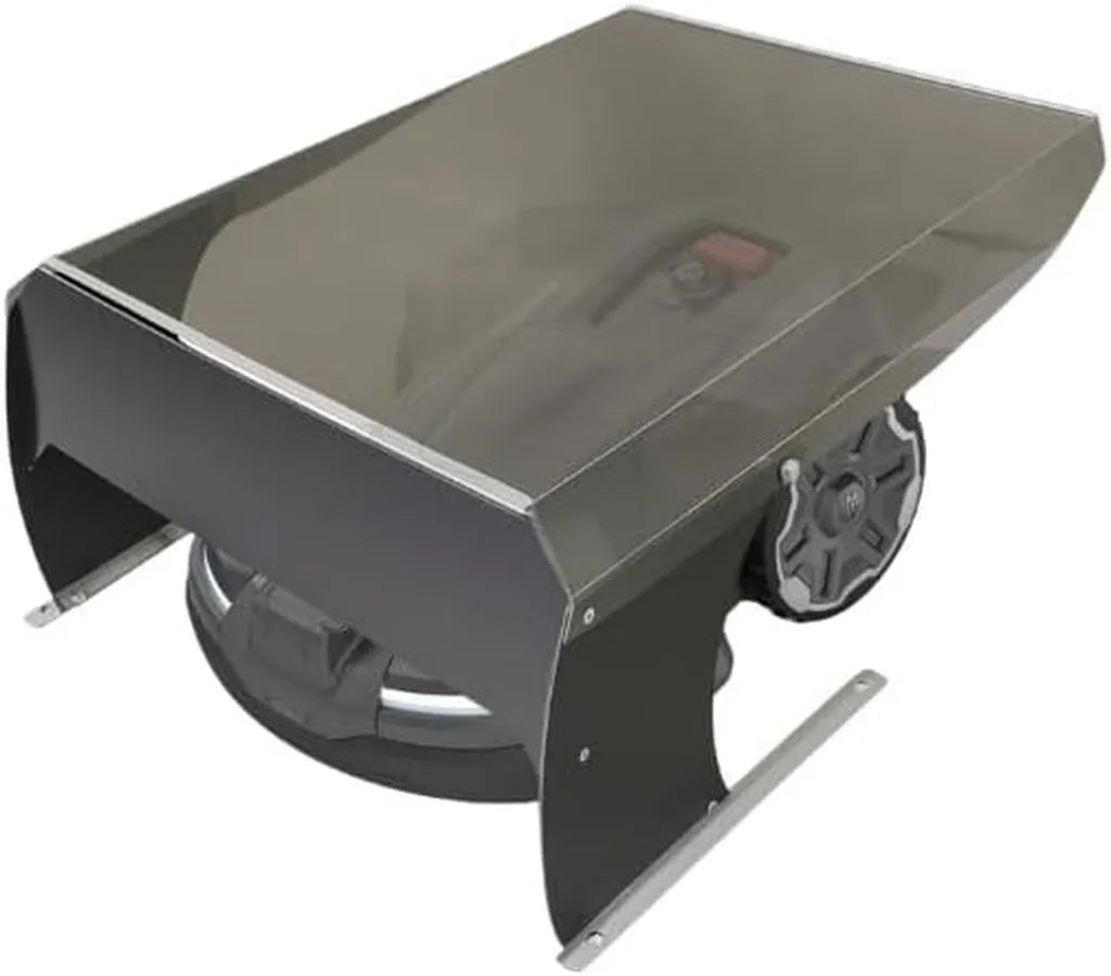 Abri Universel pour Robot Tondeuse GPS Sans Fil avec Protection Intempéries et UV, Pieds en Inox, Montage Facile, Fabriqué en Europe (86 x 67 x 40 cm)