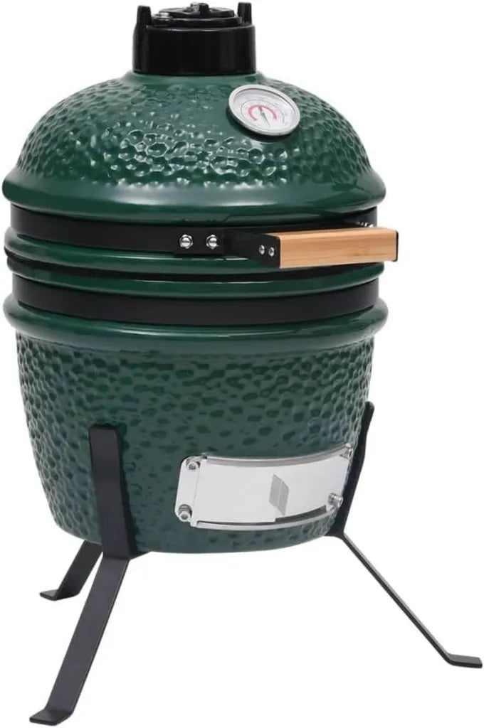 Gril Kamado en Céramique Vert 56 cm - 2 en 1 Barbecue Innovant