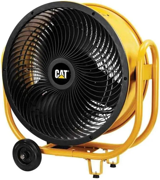 CT007 jaune, Circulateur d'air professionnel à turbine Ø 60 cm équipé de roues et pieds et plaque pour fixation au mur ou au plafond
