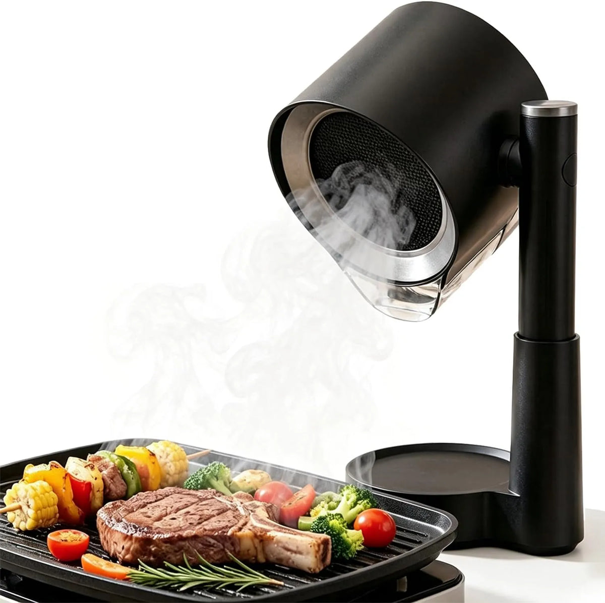 Hotte aspirante, hotte de cuisine, 3 vitesses, portable, camping, amovible, vitesse maximale de 3600 tr, barbecue, Hotte de table, hot pot