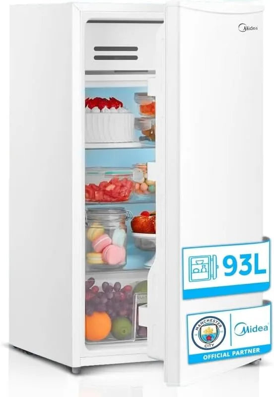 Congélateur, 93 L, silencieux, camping, 3o, Midea Mini réfrigérateur compact 93 L pour maison et bureau - Réfrigérateur faible consommation sans