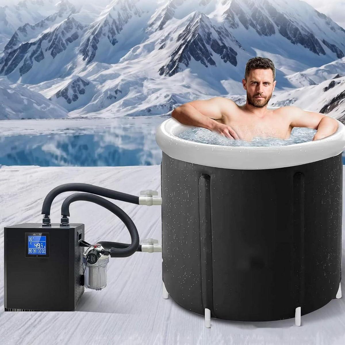 Refroidisseur pour bain froid - structure gonflable