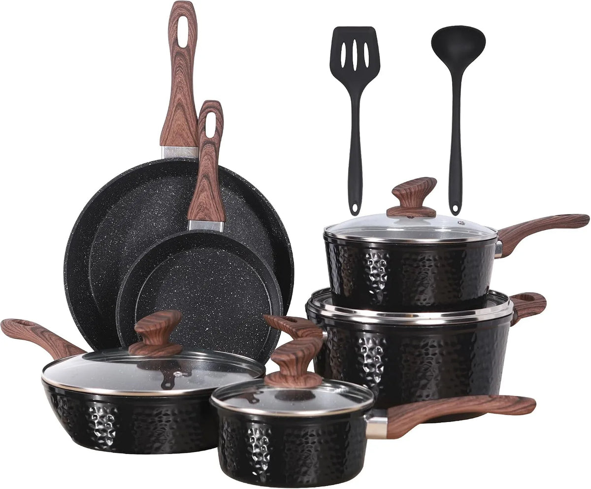 Ustensile de cuisson, noir, ustensile de cuisine, batterie de casseroles et poêles