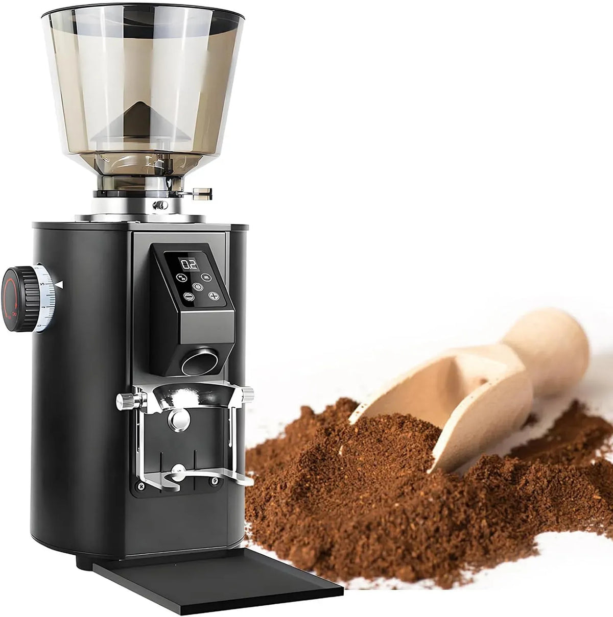 Moulin, broyeur à grains de café, 64 Mm, 453 G, professionnel, acier inoxydable, noir, pour Expresso