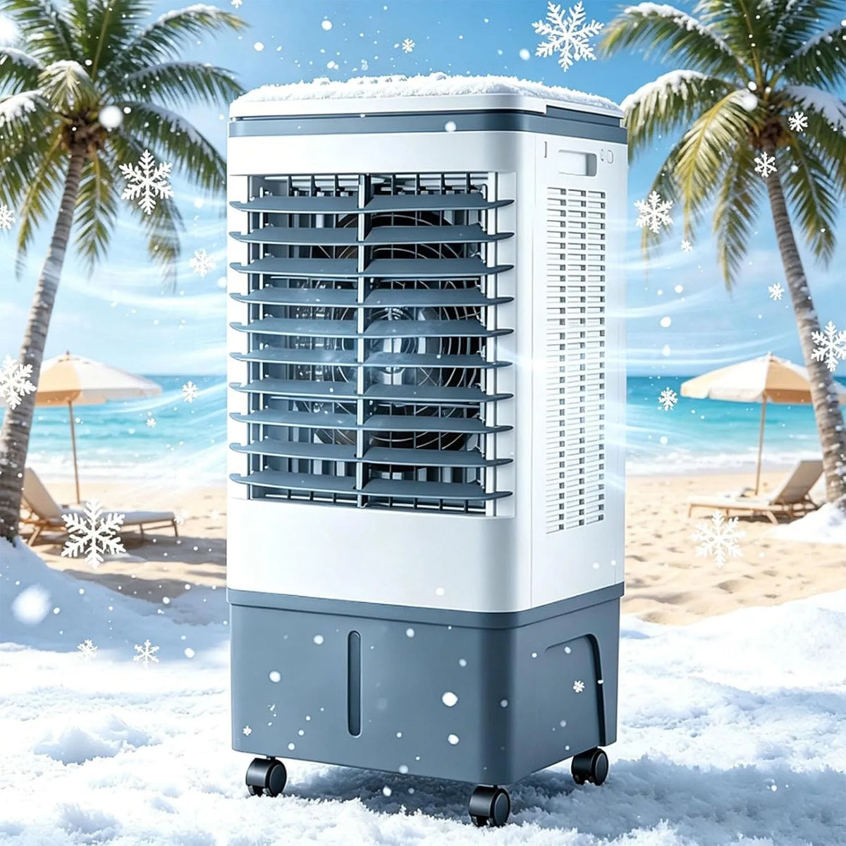 Climatiseur, portable, minuteur, industriel, 3 vitesses, avec minuterie de 7, 5 h, Refroidisseur d'air économe en énergie