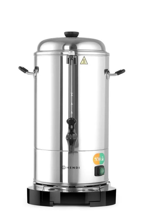 Cafetière à Percolation HENDI Éco-énergétique en Inox, Filtre Intégré, 6L