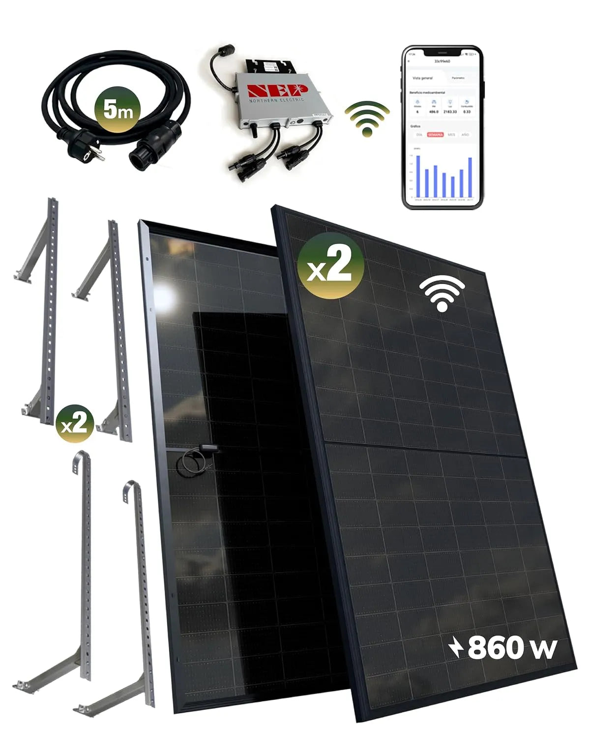 Kit solaire portable et ensemble de charge solaire, alimentation solaire, 800W, 430W