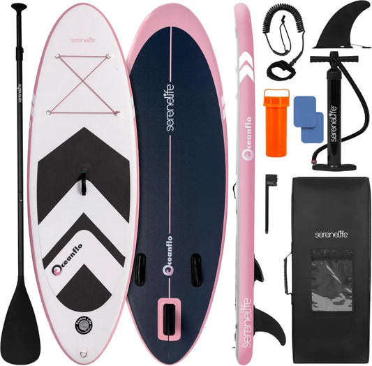 Planche de Paddle Gonflable Enfant 236x76 cm, Sup Stable dès 5 Ans avec Accessoires