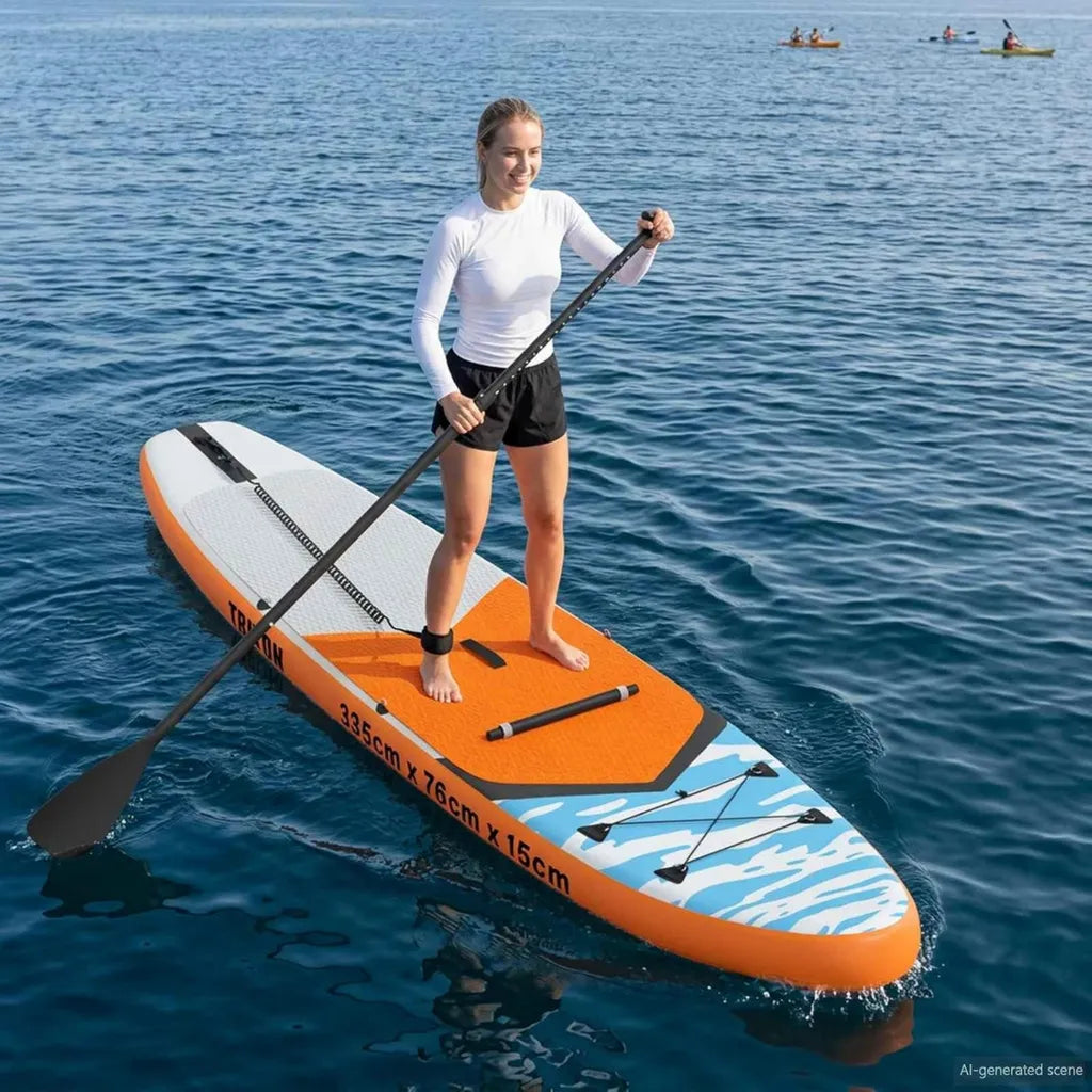 Planche SUP 2-en-1 Gonflable Triton avec Siège et Pagaie, 335 cm - Bleu
