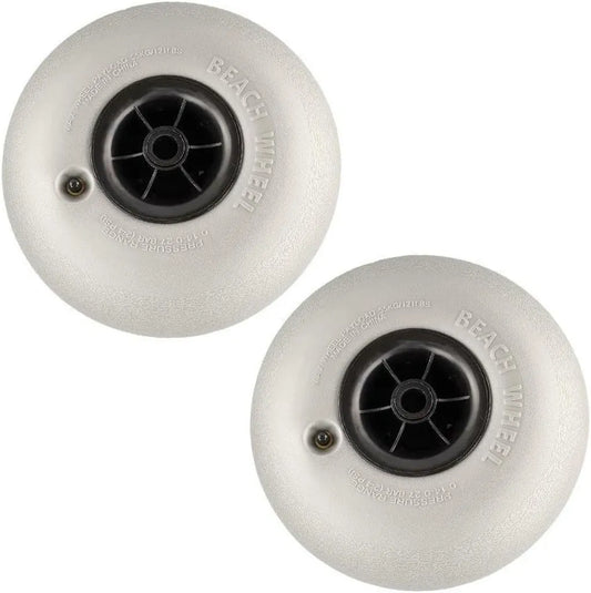 Roues de Chariot de Plage en PVC Robuste pour Kayak et Camping, Lot de 2