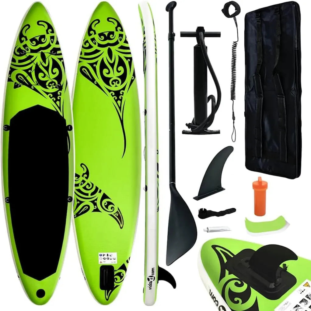Planche de paddle gonflable 305 cm avec accessoires - Vert
