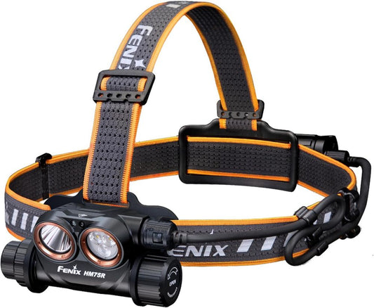 Lampe Frontale Fenix HM75R 1600 Lumens, Double Source, Étanche IP68
