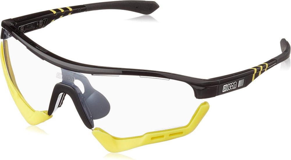 Lunettes de Soleil Sportives SCICON Aerotech Photochromiques, Argent/Noir