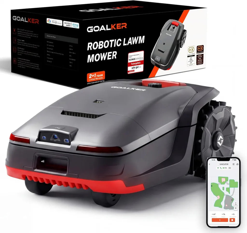 Tondeuse Robot UNICUT H1 avec Vision IA, Dual LiDAR, 2000㎡, 4G et Assistant Vocal