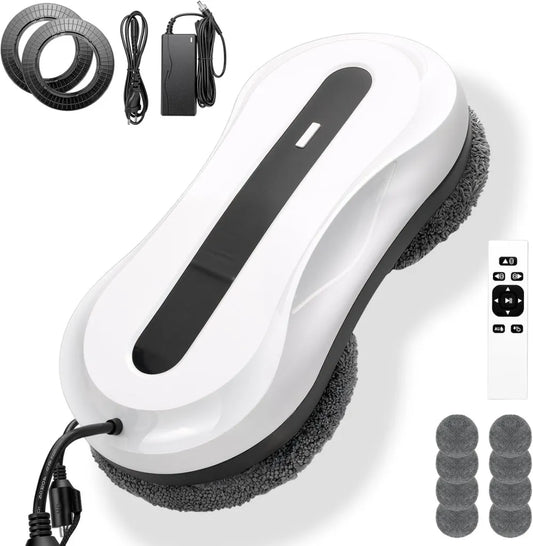 Nettoyeur de Fenêtres Robotisé 5600Pa avec Pulvérisation Automatique, Trois Modes de Nettoyage et Télécommande