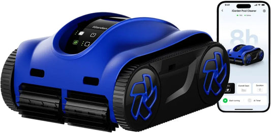 Robot nettoyeur de piscine iGarden sans fil - Autonomie 6h, navigation intelligente, toutes formes de piscines