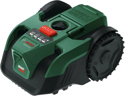 Robot Tondeuse Bosch VISIMOW 18V, 100 m², Coupe 16 cm, Hauteur 20-60 mm, sans Batterie