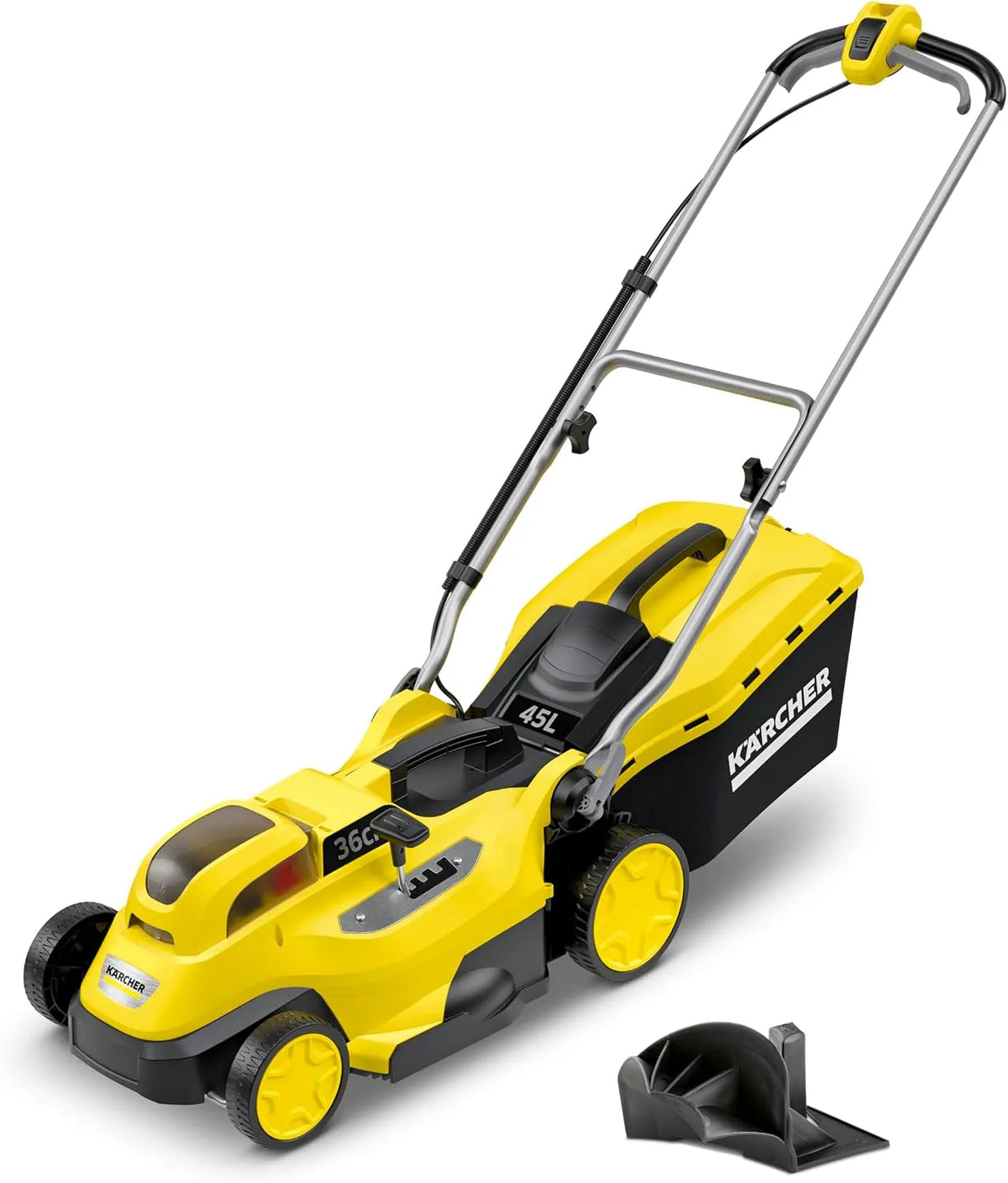 Kärcher 18 LMO 18 Tondeuse à gazon pour une coupe régulière lors de l'entretien du jardin: sans fil, hauteur réglable, 36 cm, 70 mm, 18 V, 45 L