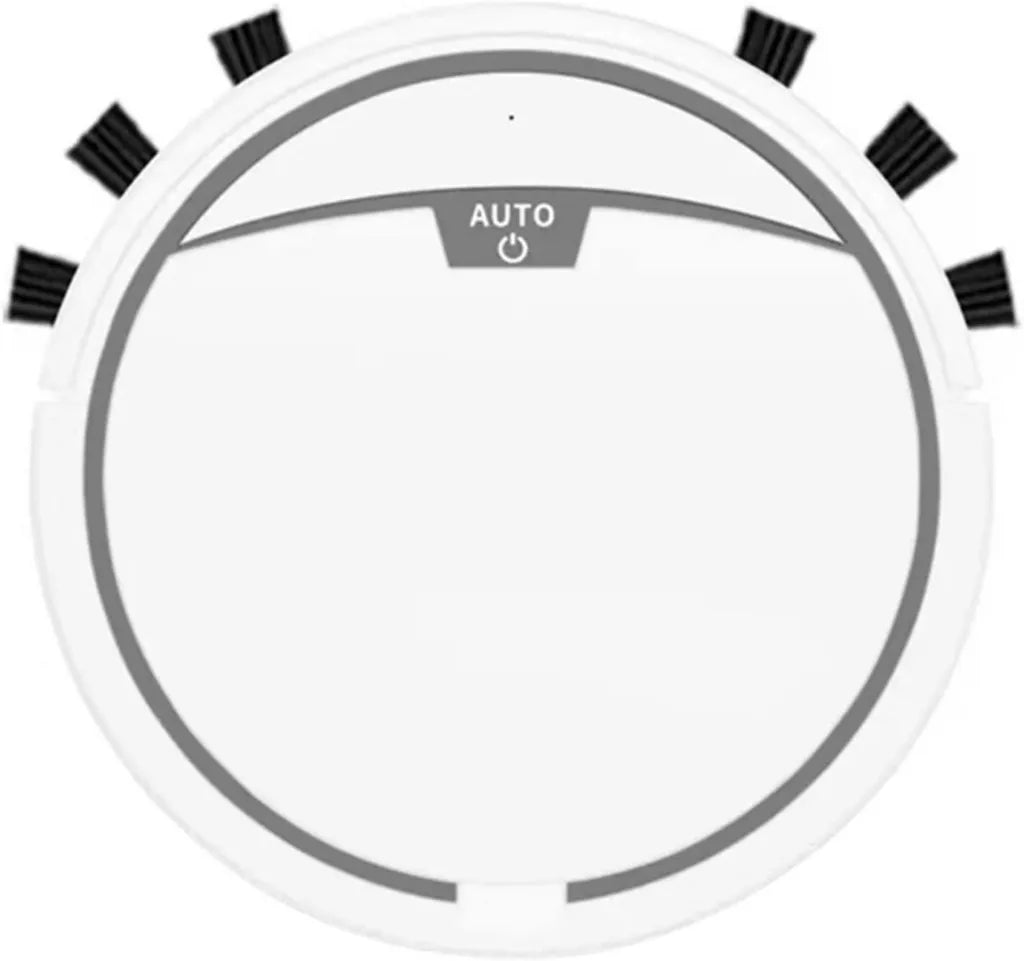 Aspirateur Robot Intelligent DieffematicJQX avec Fonction Balai et Réservoir d'Eau, Contrôle à Distance, Minutage, Blanc