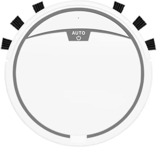 Aspirateur Robot Intelligent DieffematicJQX avec Fonction Balai et Réservoir d'Eau, Contrôle à Distance, Minutage, Blanc