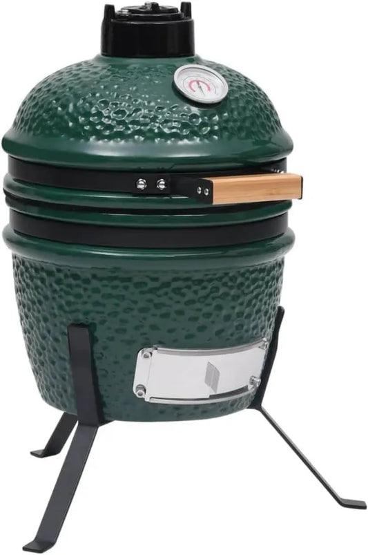 Gril Kamado en Céramique Vert 56 cm - 2 en 1 Barbecue Innovant