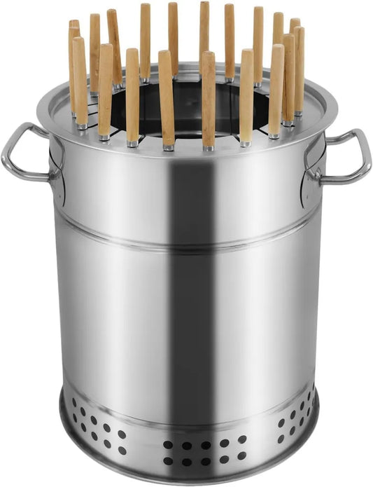 Fumoir vertical portable - Sans fumée, idéal pour barbecue intérieur et extérieur