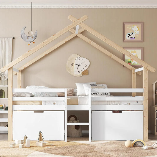 Armoire de rangement – en bois, avec escalier, avec armoire, avec roulettes, 90 × 200 cm, blanc