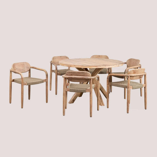 Chaise — en bois, avec accoudoirs, 120 cm