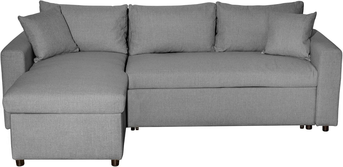 Canapé d'angle et canapé panoramique – réversible, revêtement en tissu, convertible, 4 Places