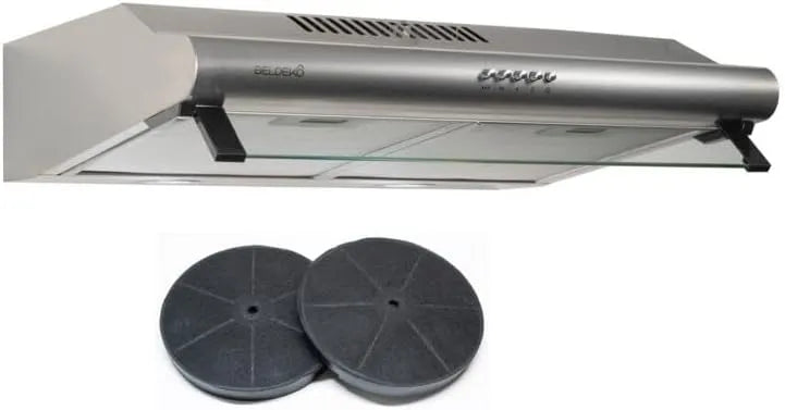 Hotte aspirante, 60 cm, 200 W, 435 m3/h, hotte de cuisine, évacuation et recyclage, éclairage LED, 3 vitesses, acier inoxydable, Hotte casquette