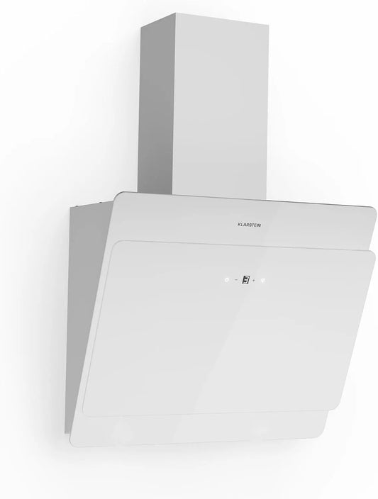Klarstein Hotte aspirante, 60cm, 607 m3/h, hotte de cuisine, inclinée, tactile, silencieux, Débit d'Air Puissant 607m3, LED, Filtre de Hotte en
