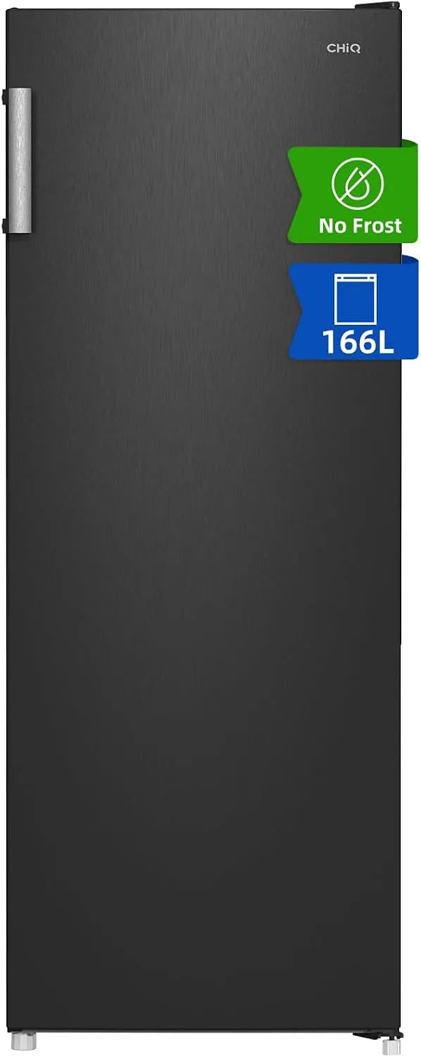 Congélateur, 166 L, classe énergétique E, CHiQ FSD166NE4E, No Frost, thermostat, silencieux, acier inoxydable, noir, Refroidissement Rapide