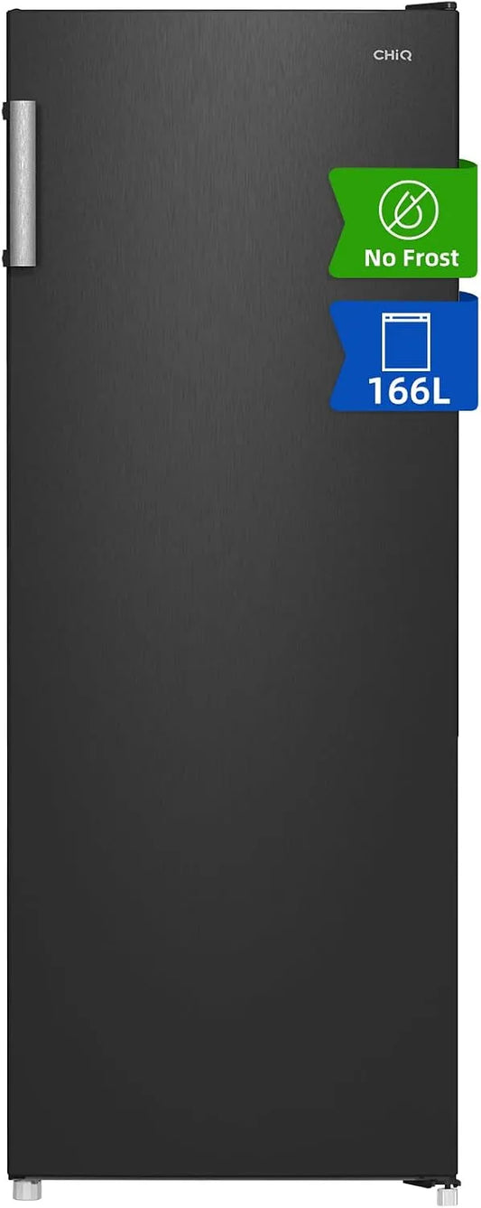 Congélateur, 166 L, classe énergétique E, CHiQ FSD166NE4E, No Frost, thermostat, silencieux, acier inoxydable, noir, Refroidissement Rapide