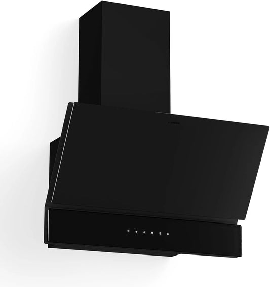 Klarstein Hotte aspirante, 60 cm, 820 m3/h, classe énergétique A, hotte de cuisine, tactile, silencieux, noir, LED, Silencieuse, Filtre Charbon