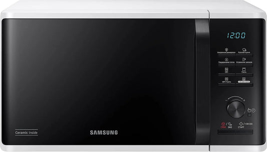 Samsung MG2AK3515AW/ET 39p Micro-ondes, 23 L, 800/1100 W, gril, four micro-ondes, blanc, 49 l x 27, 5 h x 39p cm, Libre installation