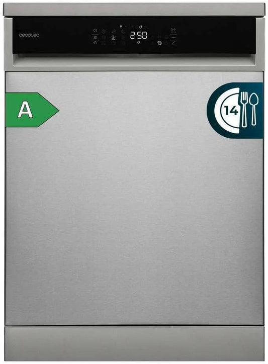 Cecotec Bolero 6800 Inox Lave-vaisselle, 60 cm, 8 programmes, Inverter, vapeur, acier inoxydable, 14 Couverts, Basse Consommation, Lavage Automatique