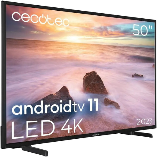 Cecotec ALU20050. Smart TV, 50 pouces, téléviseur, 4K UHD, HDR, son Dolby, Android OS, 2 Haut-parleurs 10W, HDR10, Dolby Atmos, Dolby Vision, 2023