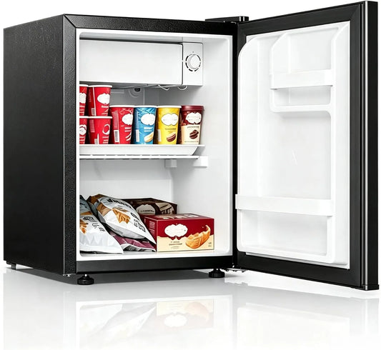 Congélateur, 45, 2 L, 0 à 10 °C, classe énergétique E, silencieux, 2 zones de température, acier inoxydable, porte inox, bar, 2L avec mini congelateur
