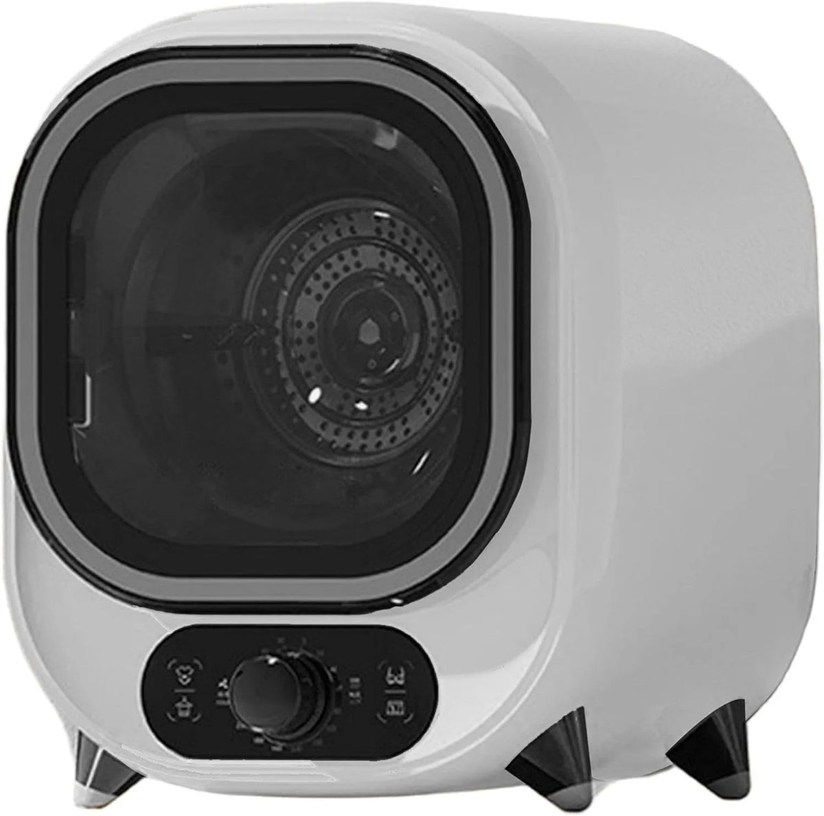 Sèche-linge, 8 kg, 35 dB, dalle IPS, silencieux, blanc, Slips White, Charge Max 0, Parfait pour sécher sous-vêtements, Séchoir centrifuge Compact Mini