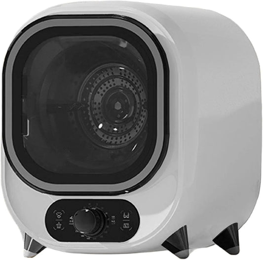 Sèche-linge, 8 kg, 35 dB, dalle IPS, silencieux, blanc, Slips White, Charge Max 0, Parfait pour sécher sous-vêtements, Séchoir centrifuge Compact Mini