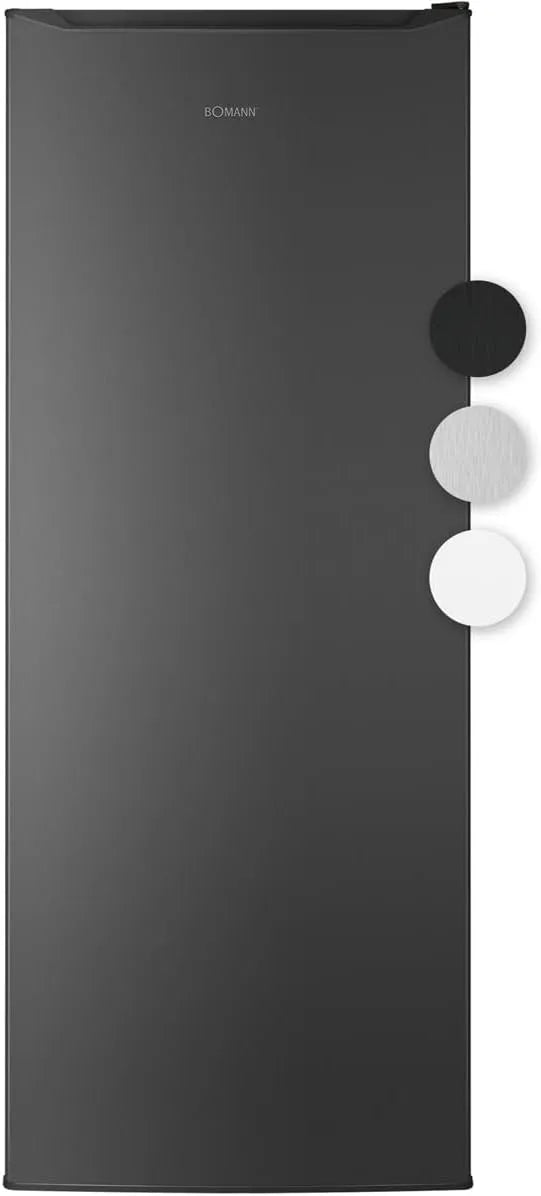 Bomann Réfrigérateur, 242 L, pose libre, éclairage LED, 2 zones de température, noir, clayettes en verre, contrôle de la température en continu