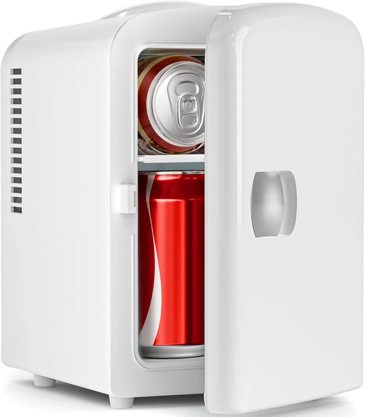 Réfrigérateur litres, 4 L, portable, 4 canettes, 6 canettes, Electactic Réfrigérateur compact, capacité de soin de la peau, pour chambre, voiture