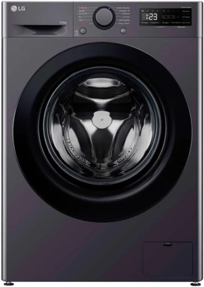 LG F4DR509S6M Lave-linge séchant, 9 kg, lave-linge, sèche-linge, noir
