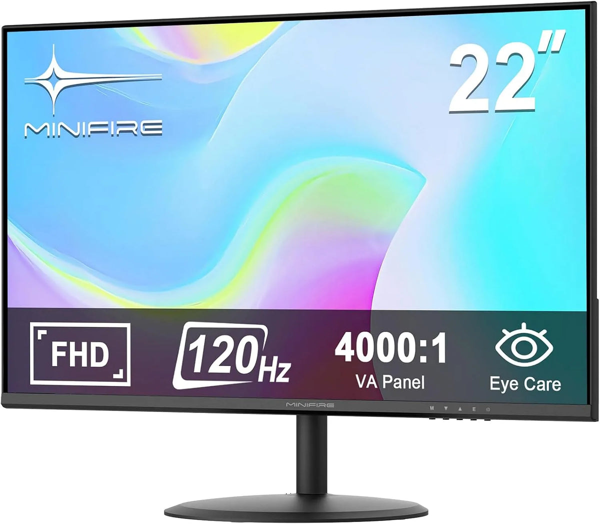 Moniteur, 22 pouces, 1920 × 1080, 120 Hz, Full HD, HDMI, écran PC, Angle de Vision de 178°, 107% sRGB, 4×2-MF22x3AH, 120Hz, Mode Faible lumière Bleue