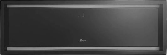 Hotte aspirante, 90 cm, 850 m3/h, hotte de cuisine, minuteur, noir, convection et air évacué, fonction minuterie
